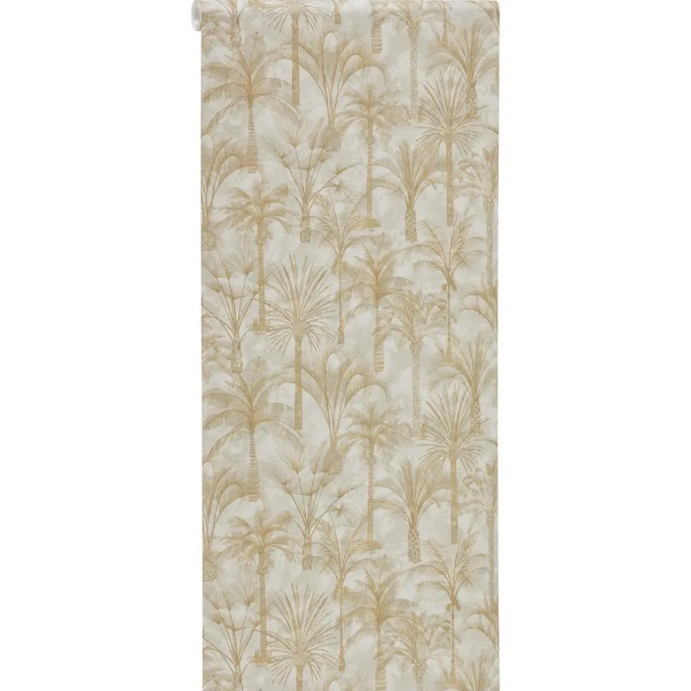 Discount Behang Karin Oker Vliesbehang