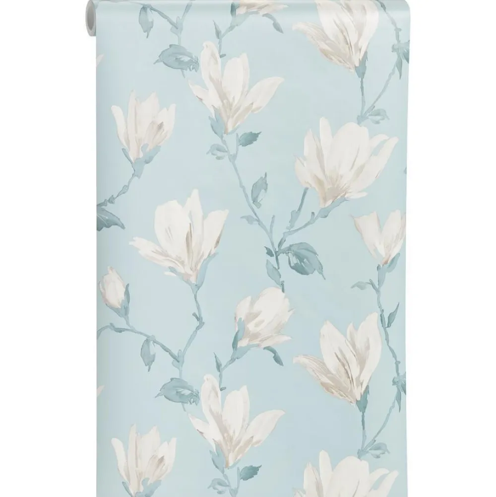 Online Behang Lea Blauw Vliesbehang
