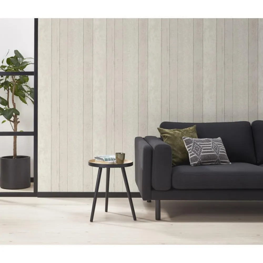 Cheap Behang Tim Grijs/Beige Vliesbehang