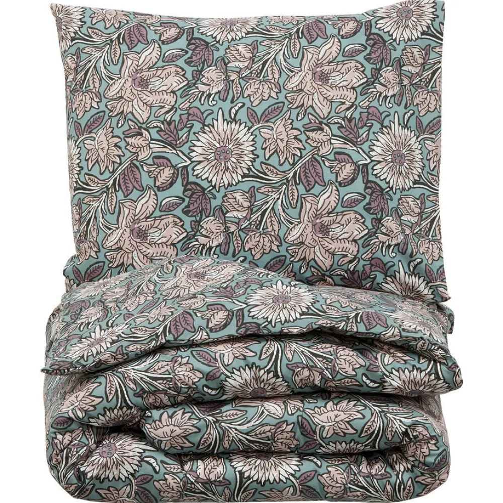 Flash Sale Dekbedovertrek Iris Groen - 140X200 Cm Beddengoed