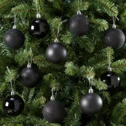 Sale Kerstbal Zwart 10 Stuks Kerstballen & Kerstornamenten