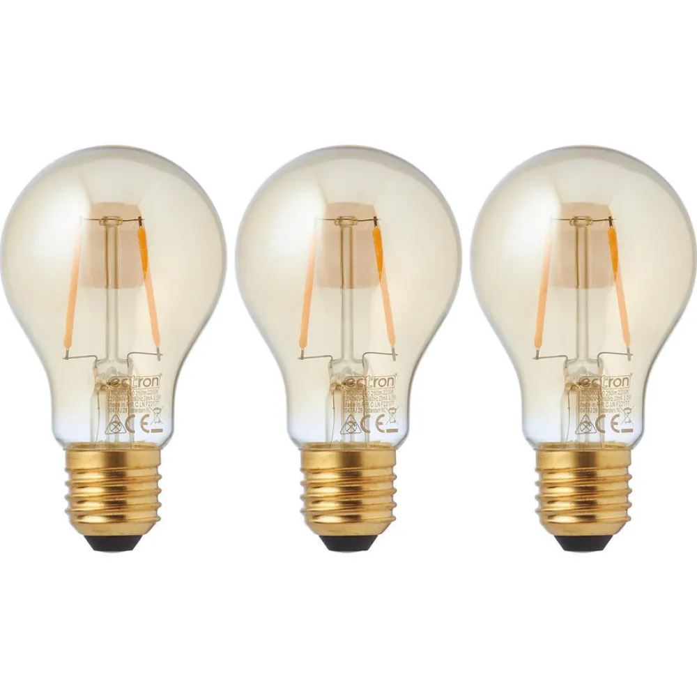 Hot Led Lamp Goud 3 Stuks 60 Mm Lichtbronnen
