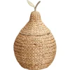 New Mand Met Deksel Peer Naturel Manden