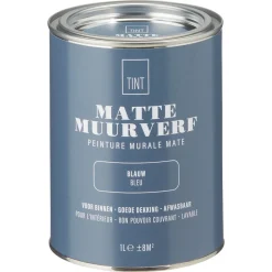 Sale Muurverf Mat Blauw - 1 L Muurverf