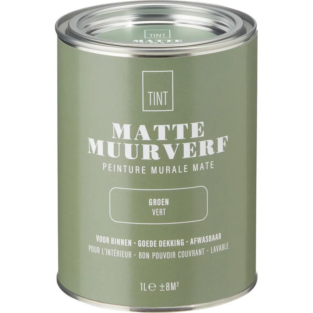 Cheap Muurverf Mat Groen - 1 L Muurverf