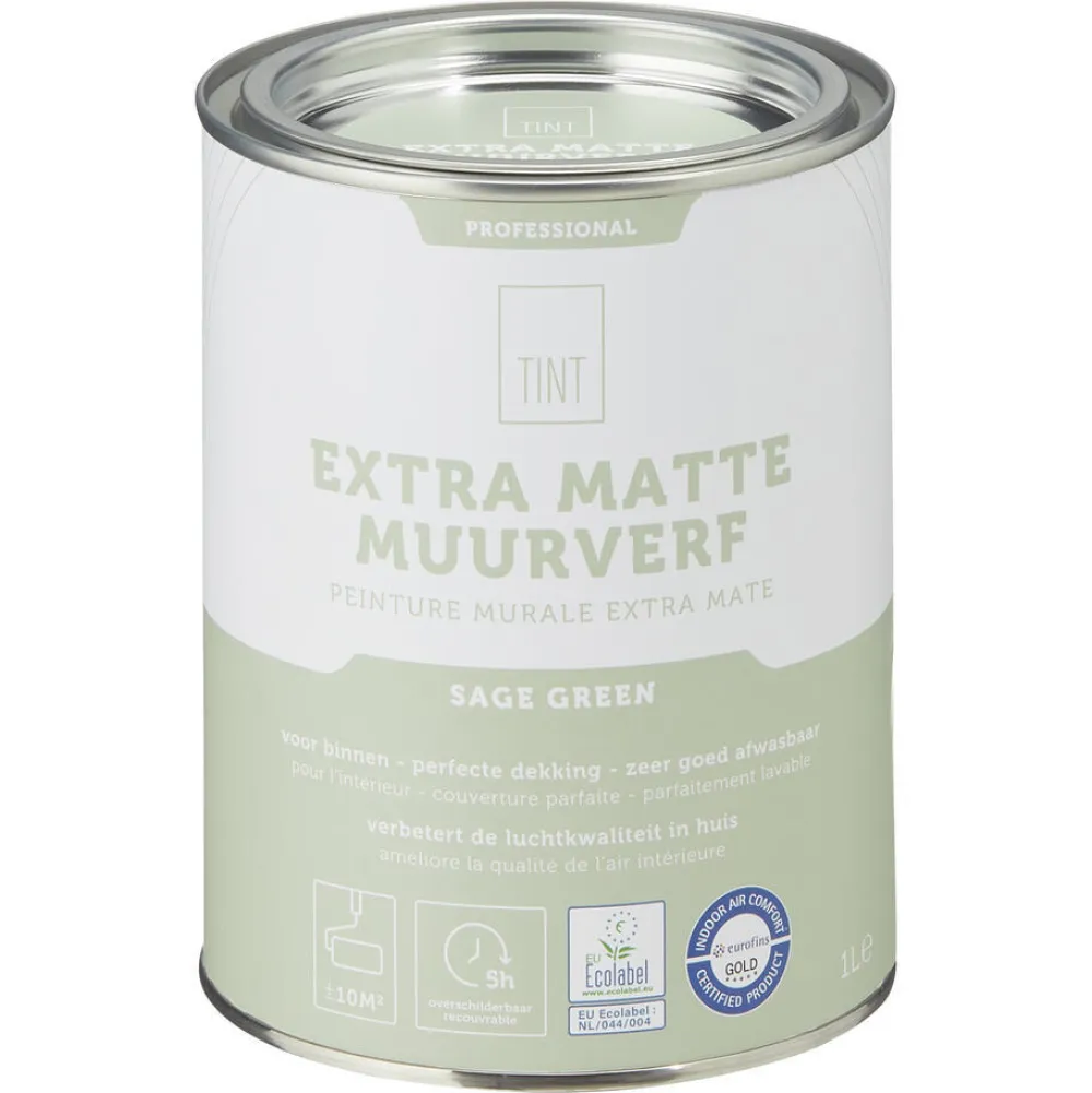 Outlet Muurverf Professional Sage Green - 1 L Muurverf
