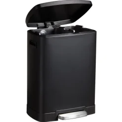 Outlet Pedaalemmer Duo/Softclose 40 Liter Mat Zwart Afvalbakken