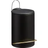 Best Pedaalemmer Zwart Goud Badkameraccessoires
