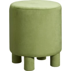 Clearance Poef Pontey Velvet Groen Stoelen