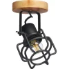 Sale Spot Wood 1-Lichts Zwart Spots