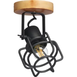 Sale Spot Wood 1-Lichts Zwart Spots