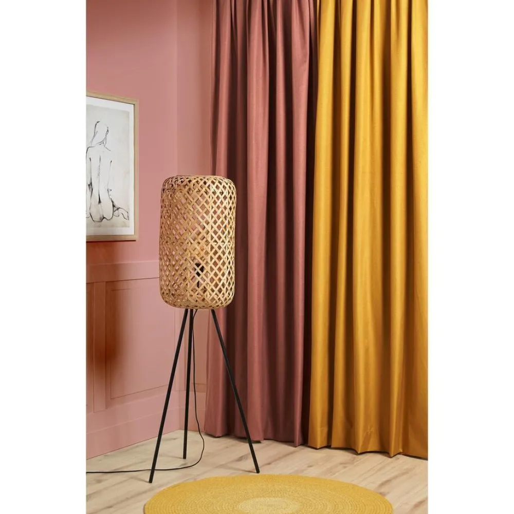 Hot Vloerlamp Aphrodite Zwart Naturel Vloerlampen